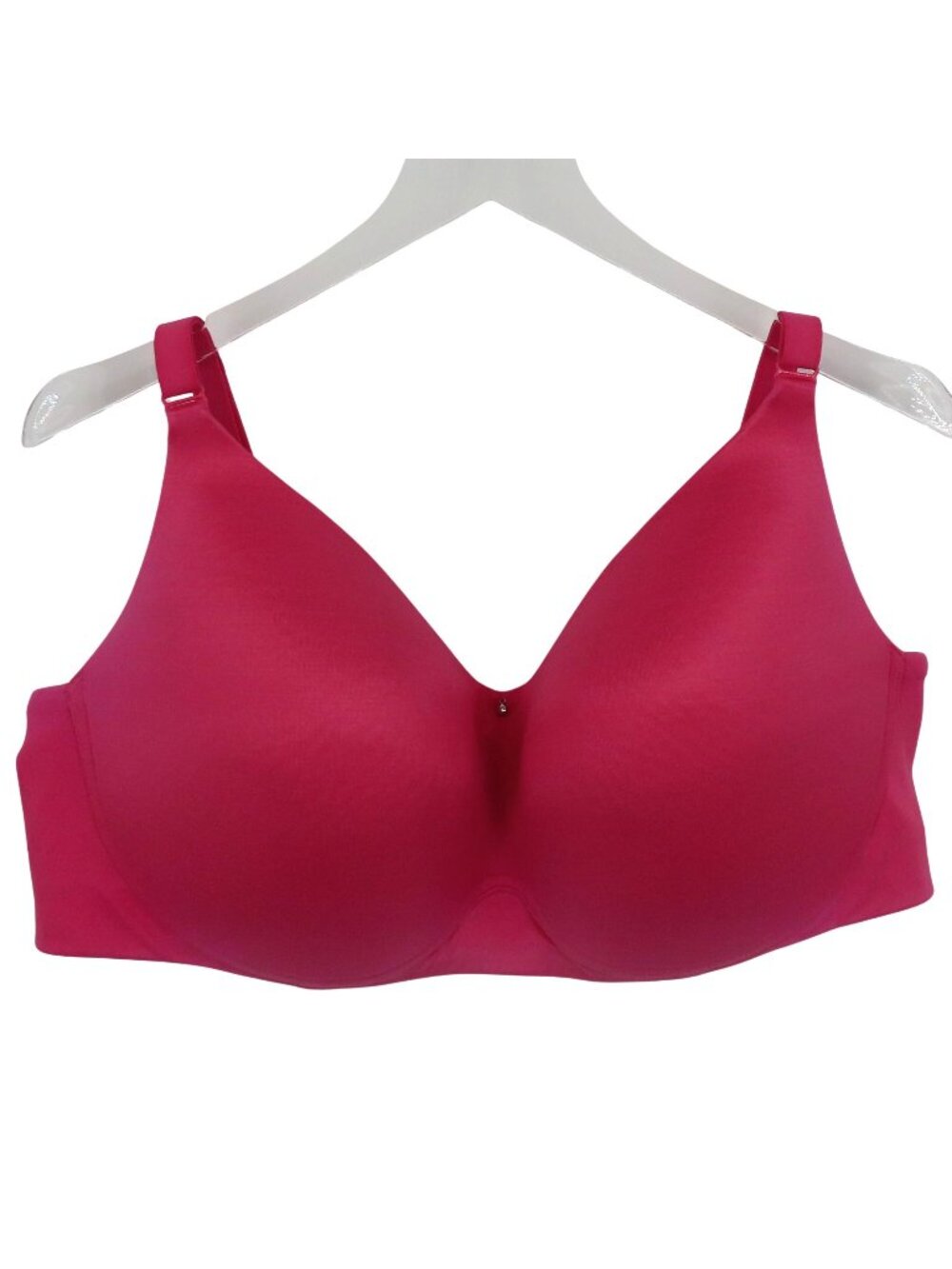 Cacique 44DDD Lightly Lined No Wire Bra Solid Pink Wireless Women Plus Size